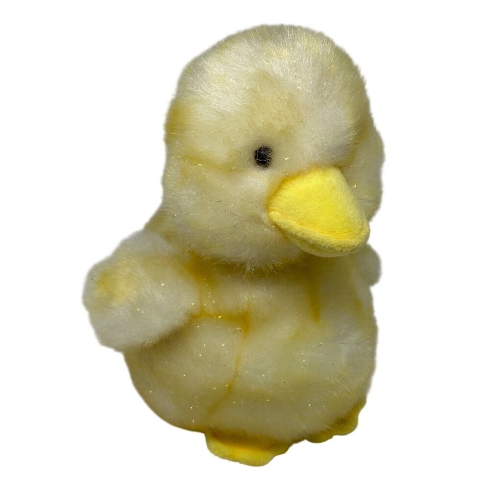 VTG Russ Berrie Chick-A-Loo Yellow‎ Sparkle Duck Plush Easter Spring Collectible